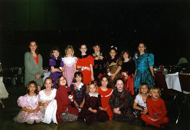 1996 - Indian Princess Sweetheart Banquet, Arlington, TX - Gretchen, Stephanie & their Tawakoni princesses.jpg - 1996 - Indian Princess Sweetheart Banquet, Arlington, TX - Gretchen, Stephanie & their Tawakoni Princesses